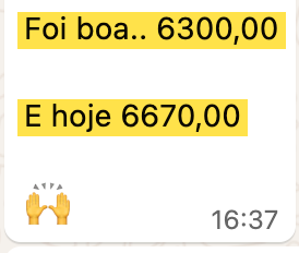 Print de mensagem de mentorada Reconecta